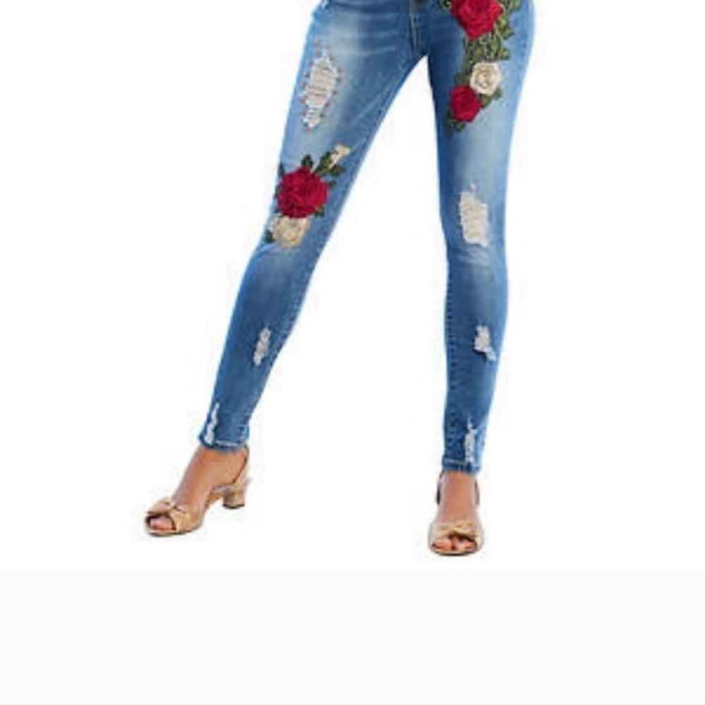 NWOT K Jordan Applique Distressed Jeans 18W